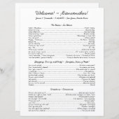 Spaans Cheat Sheet - Tweetalige bruiloft (Voorkant / Achterkant)