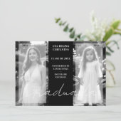 Spaans dan nu minimaal zwart wit 2 foto's Afstudee Kaart (Staand voorkant)