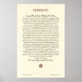 Spaans DESIDERATA Poster=Max Ehrmann=Parchment Poster (Voorkant)