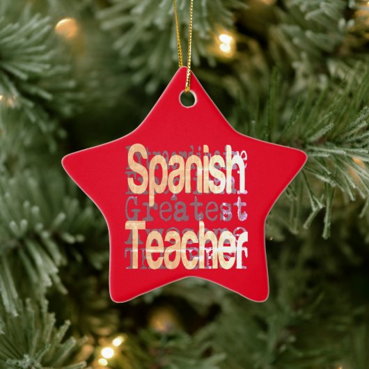 Spaans docent extraordinaire keramisch ornament (Boom)