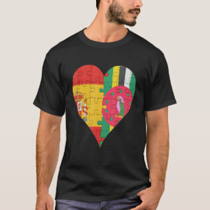 Spaans Dominicaans vlaghart T-shirt