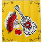 Spaans douchegordijn met Souvenirs Corners (Voorkant)