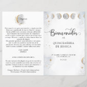 Spaans, Elegant Celestial Quinceañera Programme (Voorkant)