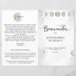Spaans, Elegant Celestial Quinceañera Programme