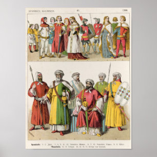 Spaans en Moorish Dress Poster