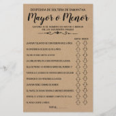 Spaans engels spel in het vrijgezellenfeest (Achterkant)