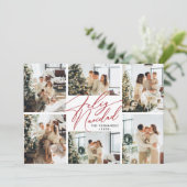 Spaans Feliz Navidad Photo Collage Feestdagenkaart (Staand voorkant)