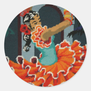 Spaans Flamenco Dancer Sticker