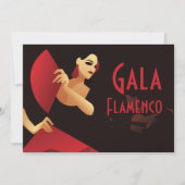 Spaans flamenco danser met ventilator, zwart en ro kaart (Voorkant)