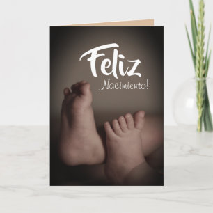 Spaans gefeliciteerd "Feliz Nacimiento" Baby Kaart