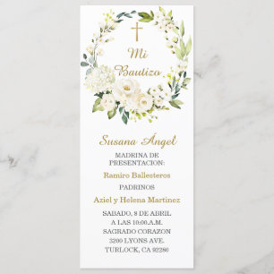 Spaans gepersonaliseerd baptism Prayer Kaart