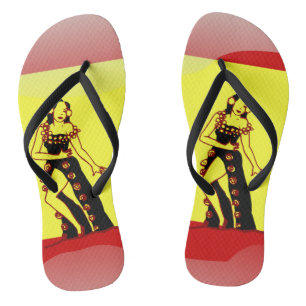 Spaans glanzende vlag teenslippers