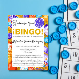 Spaans Goud Bingo & Spelletjes Fun 55e Verjaardag Kaart