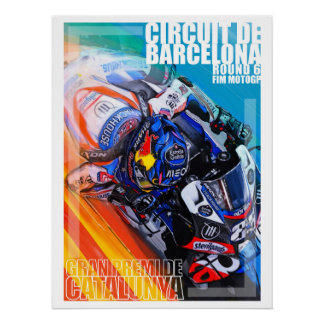 Spaans GP poster kunst door Murraymoto Perfect Poster