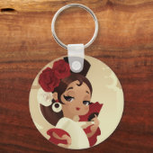 Spaans griesmeisje met de cartoon sleutelhanger (Voorkant)