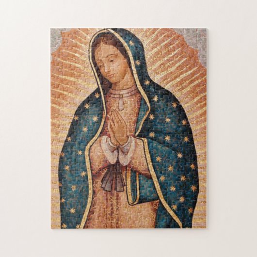 Spaans Guadalupe Mary Funeral Prayer Heilige Legpuzzel (Verticaal)