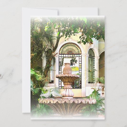 Spaans, hacienda & witte duiven Mexicaanse bruilof Kaart (Achterkant)