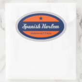 Spaans Harlem Ovale Sticker (Tas)