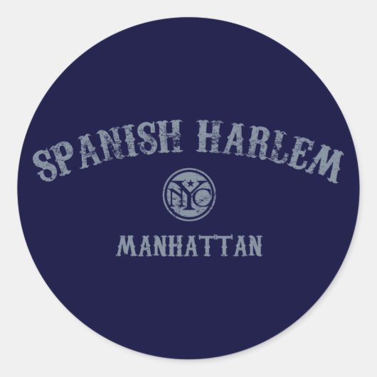 Spaans Harlem Ronde Sticker (Voorkant)
