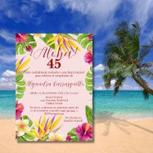Spaans Hawaiiaans Roze Aloha Luau 45ste Verjaardag
