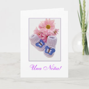 Spaans: Het is een meisje. Una Niña! Aankondiging