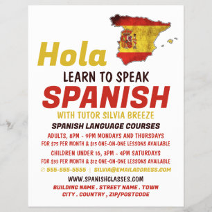Spaans Hola, Spaans taalonderwijs Flyer