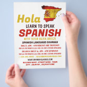 Spaans Hola, Spaans taalonderwijs Flyer (Hand)