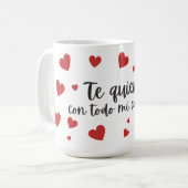 Spaans "Ik hou van je met heel mijn hart" Koffiemok (Voorkant links)