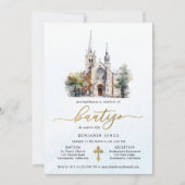 Spaans Invitacion de Bautizo Waterverf Kaart (Voorkant)