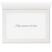 Spaans Jubileum/aniversario de bodas (Binenzijde Horizontaal (Onderkant))