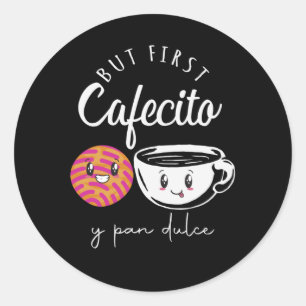 Spaans Koffie Lover Pun Funny Caffeine-verslaafde Ronde Sticker