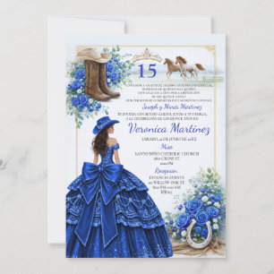 Spaans Koninklijk Blauw Bloemstuk Charra Prinses 1 Kaart