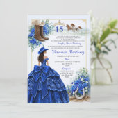 Spaans Koninklijk Blauw Bloemstuk Charra Prinses 1 Kaart (Staand voorkant)
