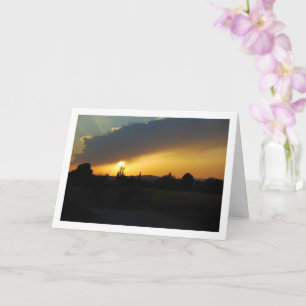 Spaans landschap bij zonsondergang kaart