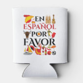 Spaans leraar en espanol voor blikjeskoeler (Achterkant)