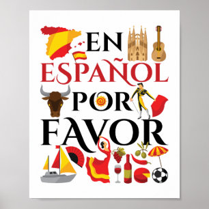 Spaans leraar en espanol voor poster