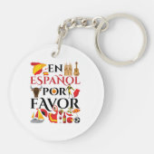 Spaans leraar en espanol voor sleutelhanger (Achterkant)