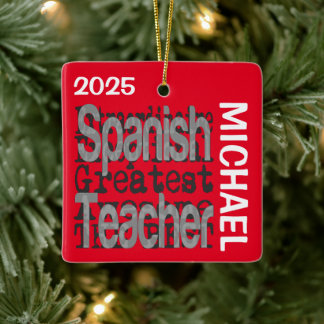 Spaans Leraar Extraordinaire Aangepast Keramisch Ornament