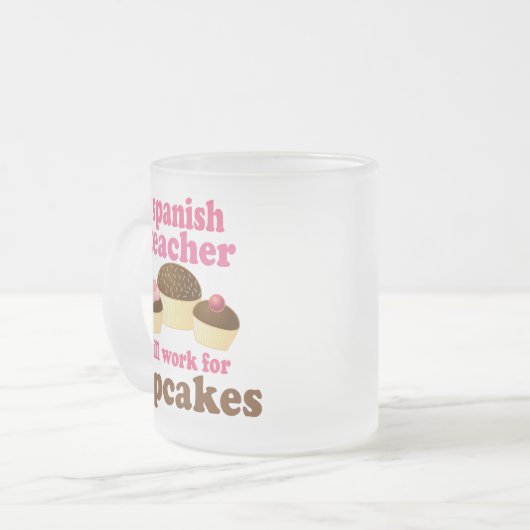 Spaans leraar (Funny) Gift Matglas Koffiemok (Voorkant links)