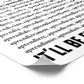 Spaans leren Het zal leuk zijn, zeiden ze grappig Poster (Hoek)