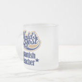 Spaans lesgeven voor (beste werelden) matglas koffiemok (Voorkant links)