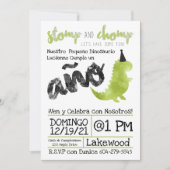 Spaans Little Dinodinosaurio verde Chico Kaart (Voorkant)