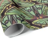 Spaans luna Moth Pattern Cadeaupapier (Rol Hoek)