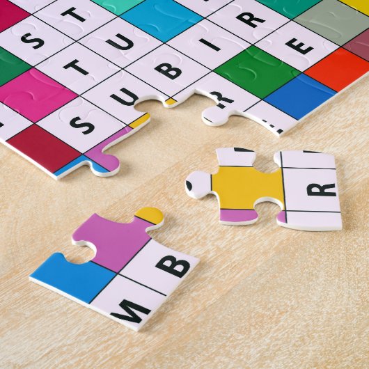 Spaans maandenontwerp legpuzzel (Zijkant)