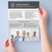 Spaans Medisch Centrum Dokter Logo QR Grijs Flyer (Hand)