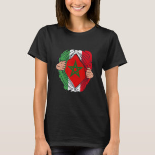 Spaans met Marokkaanse wortels Marokkaanse vlag me T-shirt