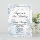 Spaans Mexicaans Silver Baptism Uitnodiging (Staand voorkant)