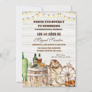 Spaans Mexicaans Westerse whiskey Cowboy Volwassen Kaart