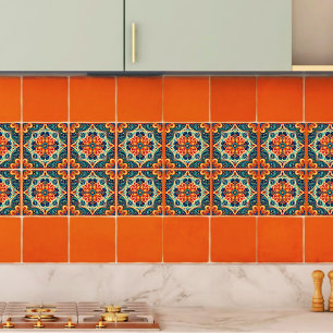 Spaans Mexicaanse Modern Fusion Bloemen Tegeltje