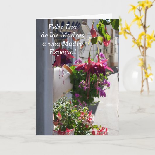 Spaans Moederdag Kaart (Gele Bloem)